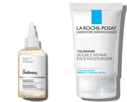 Products for dry skin cover photo collage