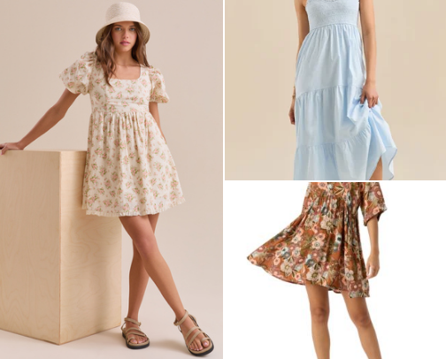 Teen Spring/ Summer  dresses cover photo collage