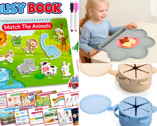 Toddler Restaurant Survival Kit (What Actually Prevents Meltdowns) cover photo collage