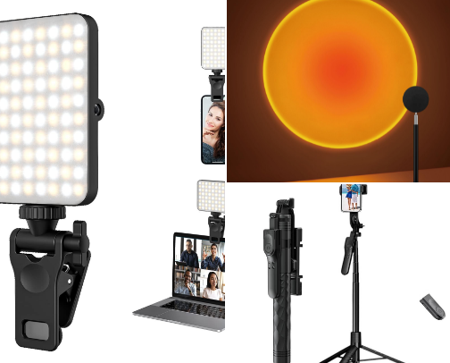 Content creator gadgets cover photo collage