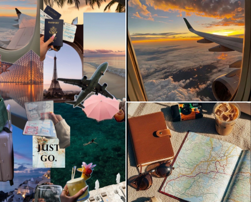 Jet-setter cover photo collage
