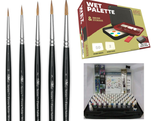 Art Supplies for Miniature Paintings cover photo collage
