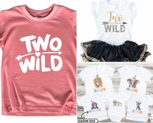 Two Wild Birthday Party Ideas for girls cover photo collage