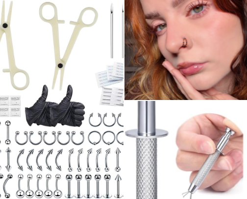 Body piercing cover photo collage