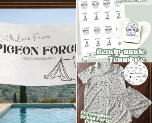 Camp Bride Bachelorette Trip cover photo collage