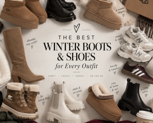 The Best Winter Boots & Shoes for Every Outfit cover photo collage