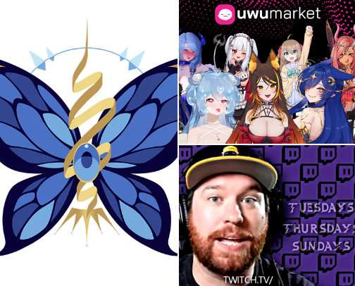 Streamer Merch cover photo collage