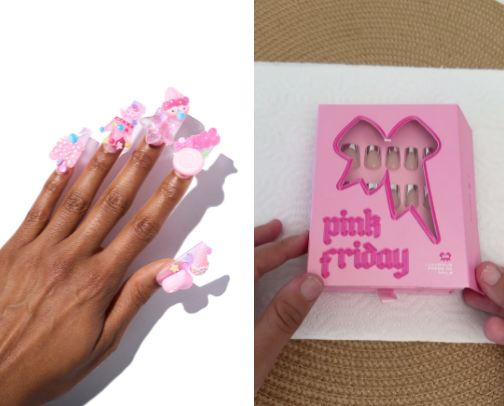 Nicki minaj pink friday nails cover photo collage