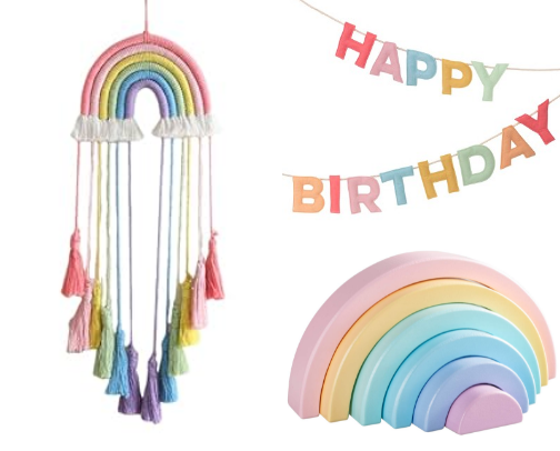 Loving this Pastel Rainbow Boho Party Theme! cover photo collage