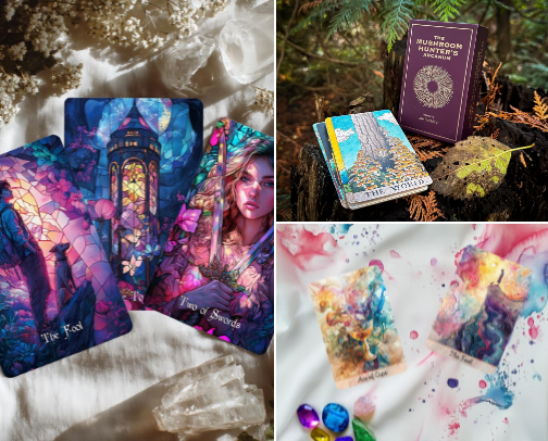 Beautiful tarot decks that raise your intuition and provide guidance cover photo collage