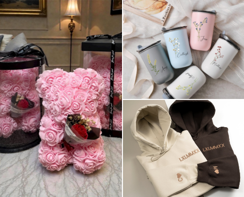 Romantic gift ideas cover photo collage