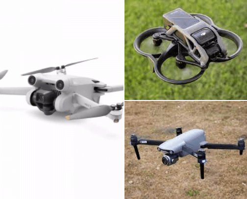 Drones and equipment cover photo collage