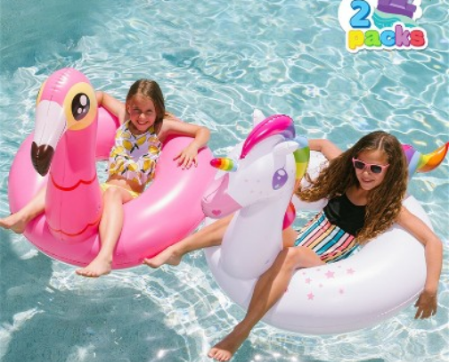 Favorite pool toys cover photo collage