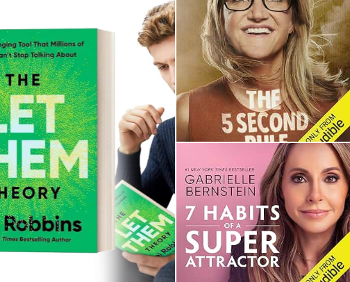 Audiobooks on Audible That Inspire, Motivate & Change Lives cover photo collage