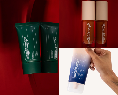 Favourite swiitch beauty products cover photo collage
