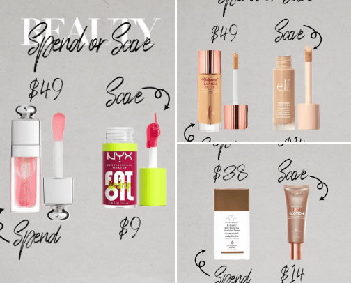 Spend or Save - Beauty cover photo collage