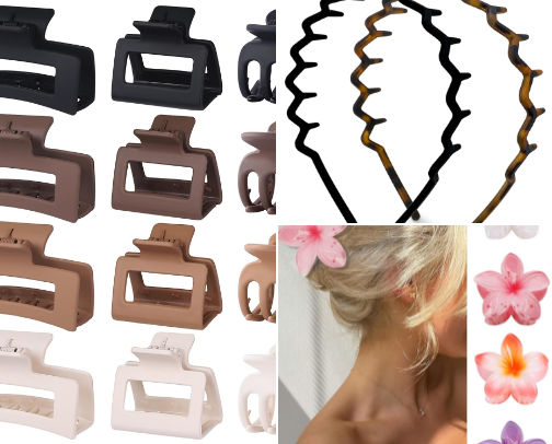My go to hair accessories cover photo collage