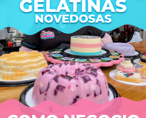 Gelatinas Novedosas como Negocio - Nathalia cuervo morales | Hotmart / Novel Jellies as a Business - Nathalia cuervomorales | cover photo collage