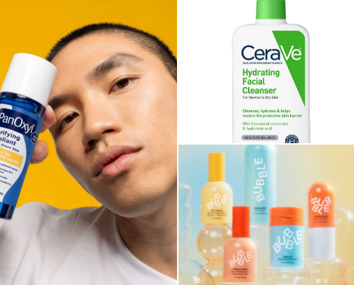 Acne-prone skincare recommendations cover photo collage