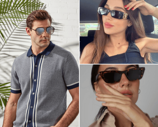 Update Your Look With Stylish Sunglasses😎 cover photo collage