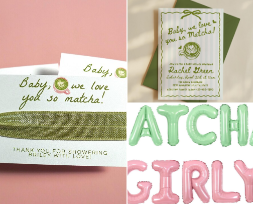 Matcha Baby Shower Ideas cover photo collage