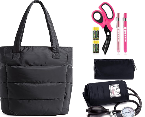 what’s in my clinical bag (nursing school edition) 🩺💉 cover photo collage