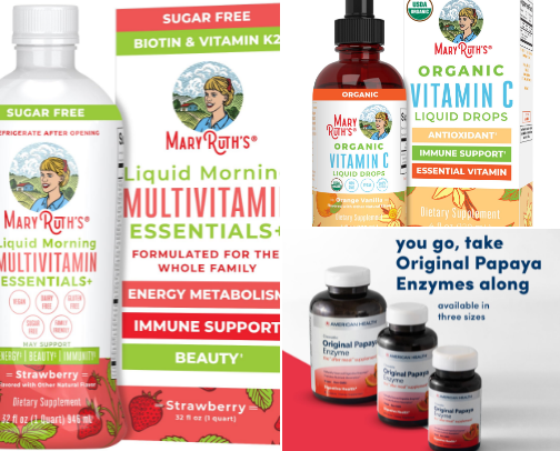 Vitamins and Supplements cover photo collage