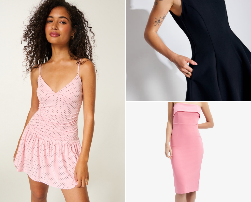Pink dress list cover photo collage