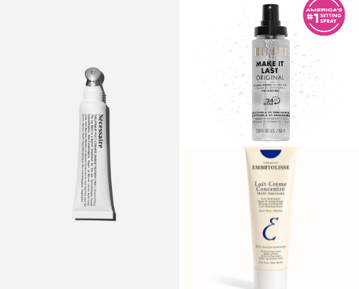 Everyday skincare and makeup recs cover photo collage