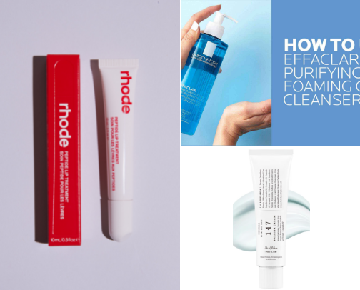 It girl skincare products !! cover photo collage
