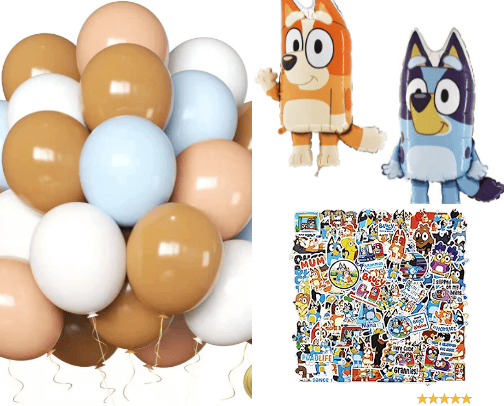 Bluey Birthday Party cover photo collage