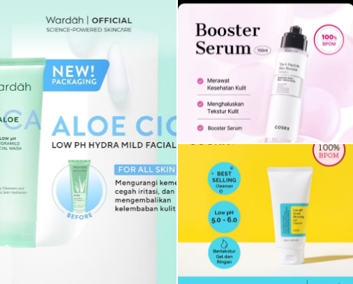 Skincare cover photo collage