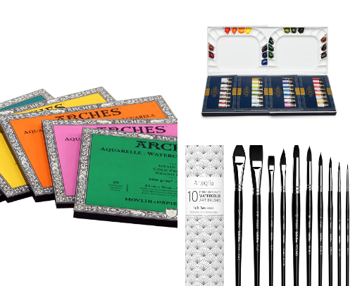 Watercolor must-haves cover photo collage
