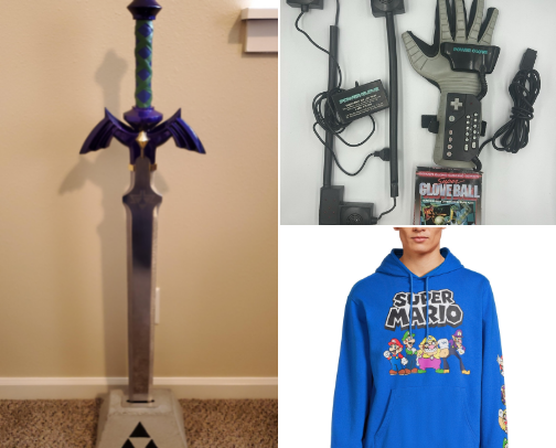 Gaming artifacts cover photo collage