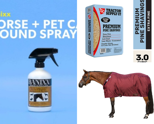 Horse necessities cover photo collage