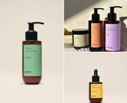 Hair care products cover photo collage
