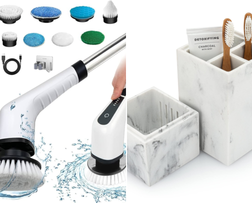My favorite organization & cleaning hacks cover photo collage