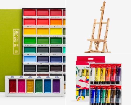 Inside a Professional Artist’s Art Corner cover photo collage