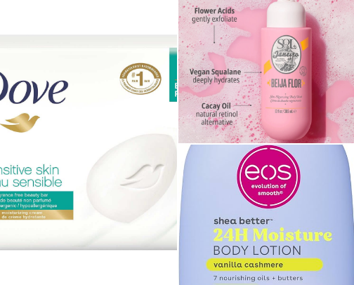 everything shower essentials ! cover photo collage