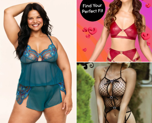 Lingerie for the plus size girlies cover photo collage