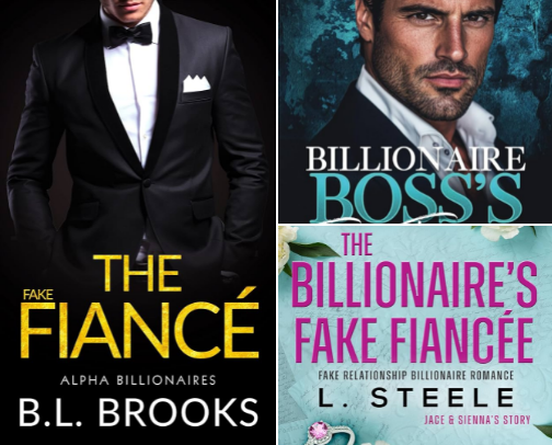 Save & Read - Charming Deception: A Billionaire Fake Fiance Romance (Bayshore Billionaires Book 1) Read-Alikes cover photo collage