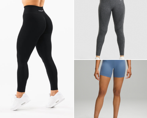 gym essentials - clothing, pre workout and more cover photo collage