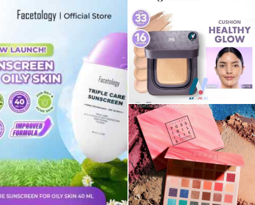 Make Up & Skincare cover photo collage