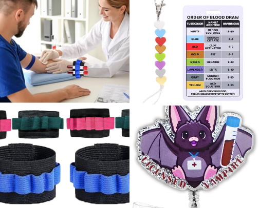 Phlebotomy girly must haves cover photo collage