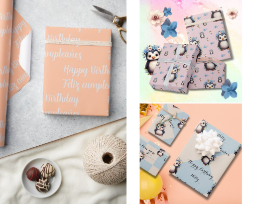Wrapping Paper cover photo collage