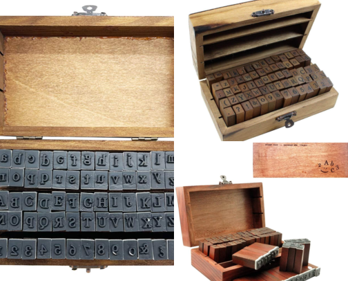 Read Free - Creative set: 70Pcs Wooden Rubber Alphabet Letter Number Stamps, Rectangular, Capital & Lower Case, DIY Craft Card Making, Scrapbooking Supplies (Dark Wooden) set cover photo collage