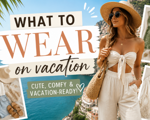 What to wear on vacation! cover photo collage