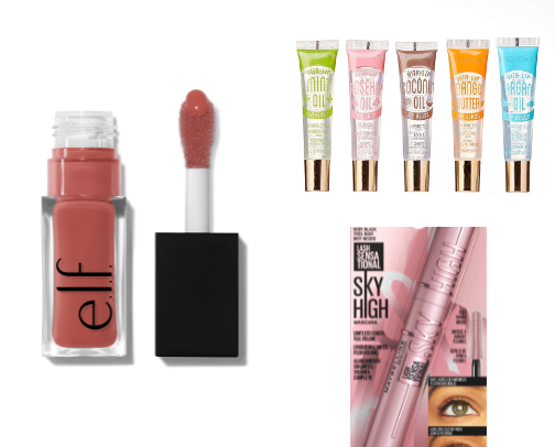 Oily skin friendly drugstore beauty products. cover photo collage