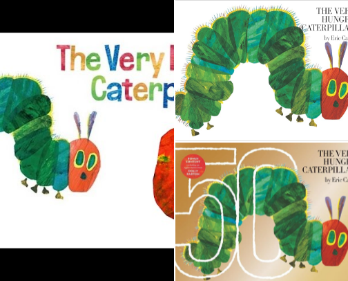 The Very Hungry Caterpillar cover photo collage
