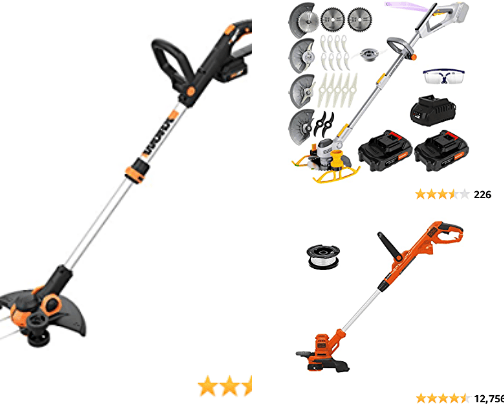 Trimmer and lawnmower cover photo collage